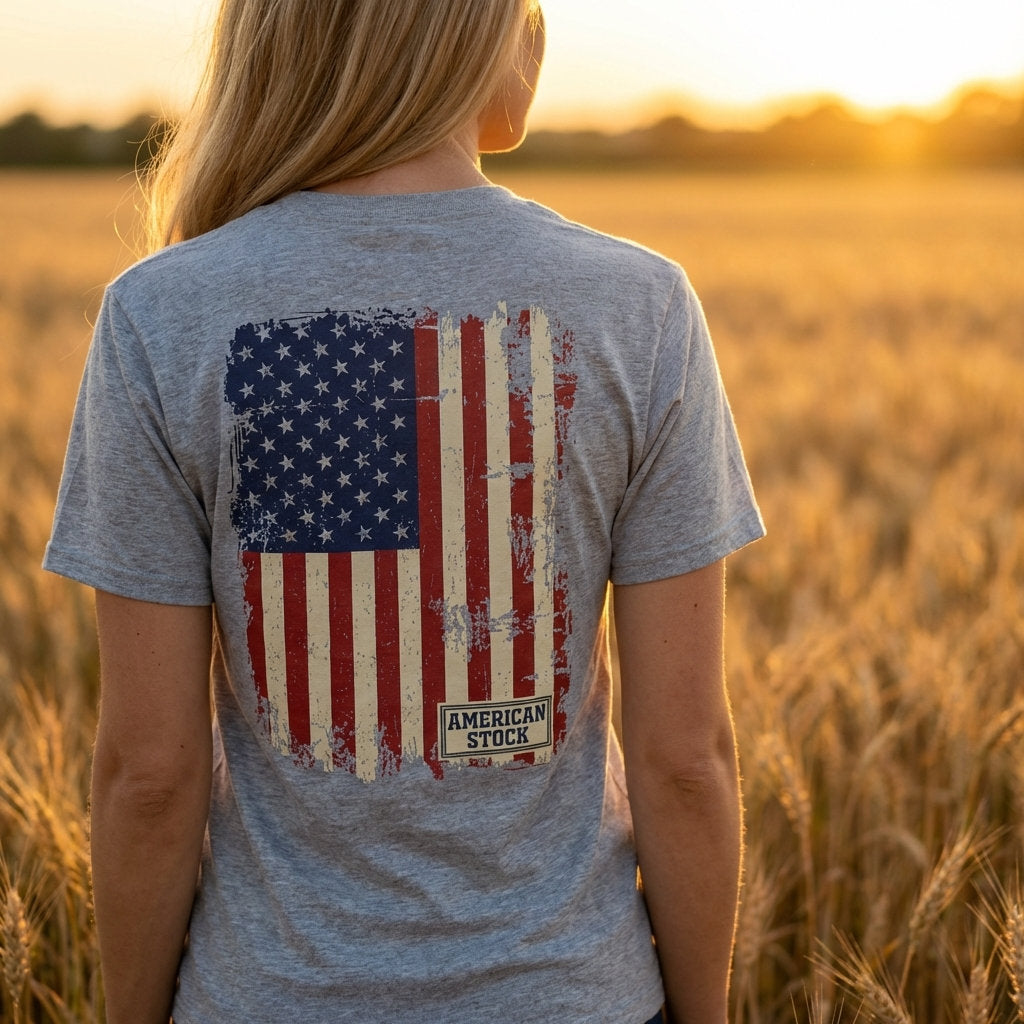 Women's American Flag T-Shirt — front