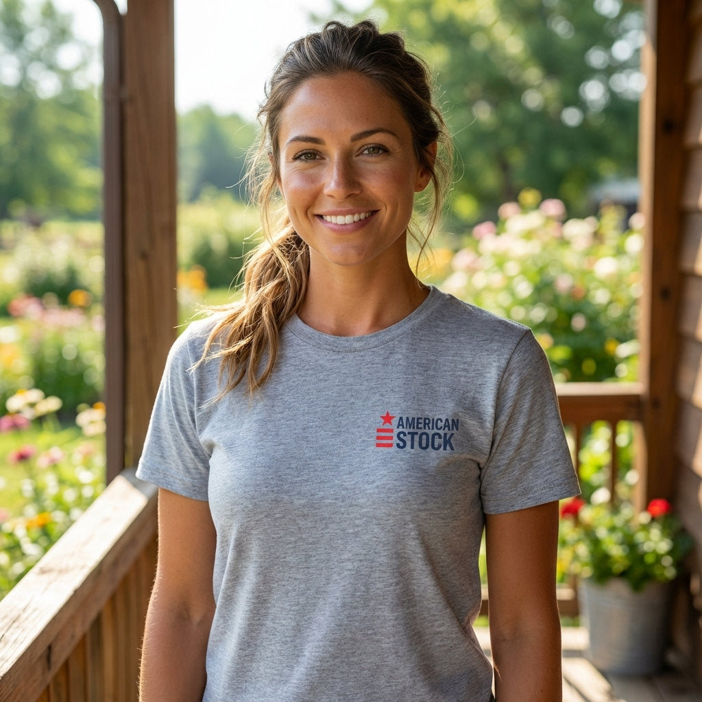 Women's American Flag T-Shirt — detail